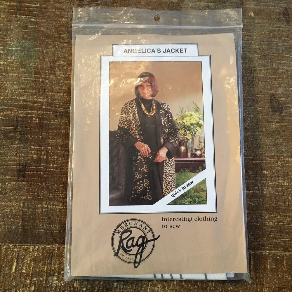 Merchant Rag Sewing Pattern Angelica's Jacket Beginner Friendly 6-22 UNCUT